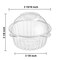 150 Pieces Individual Cupcake Holder, Thick Clear Plastic Dome Single Cupcake Carrier Muffin Container Holders Cases Boxes Cups for Sandwich, Hamburgers, Fruit, Salad, Party Favor Cake